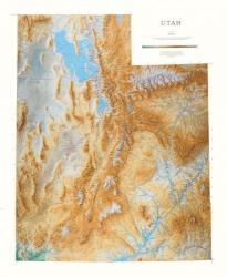 Utah, Physical Wall Map by Raven Maps Eastview