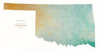 Oklahoma, Physical, Laminated Wall Map by Raven Maps Eastview
