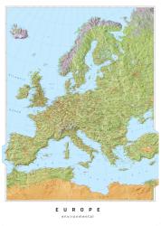 Europe Environmental Wall Map by Oxford Cartographers Eastview