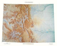 Colorado, Physical, Laminated Wall Map by Raven Maps Eastview