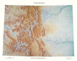 Colorado, Physical, Laminated Wall Map by Raven Maps Eastview