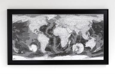Classic World Map: Monochrome by Future Mapping Company Eastview