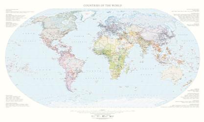 Countries of the World, Political Wall Map by Raven Maps Eastview