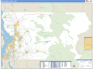 Snohomish County, Washington Zip Code Wall Map