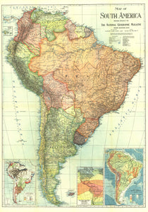 South America Map 1921