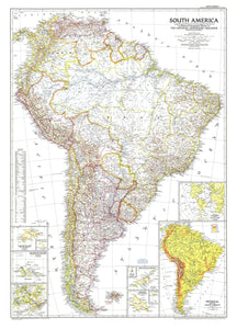 South America Map 1950