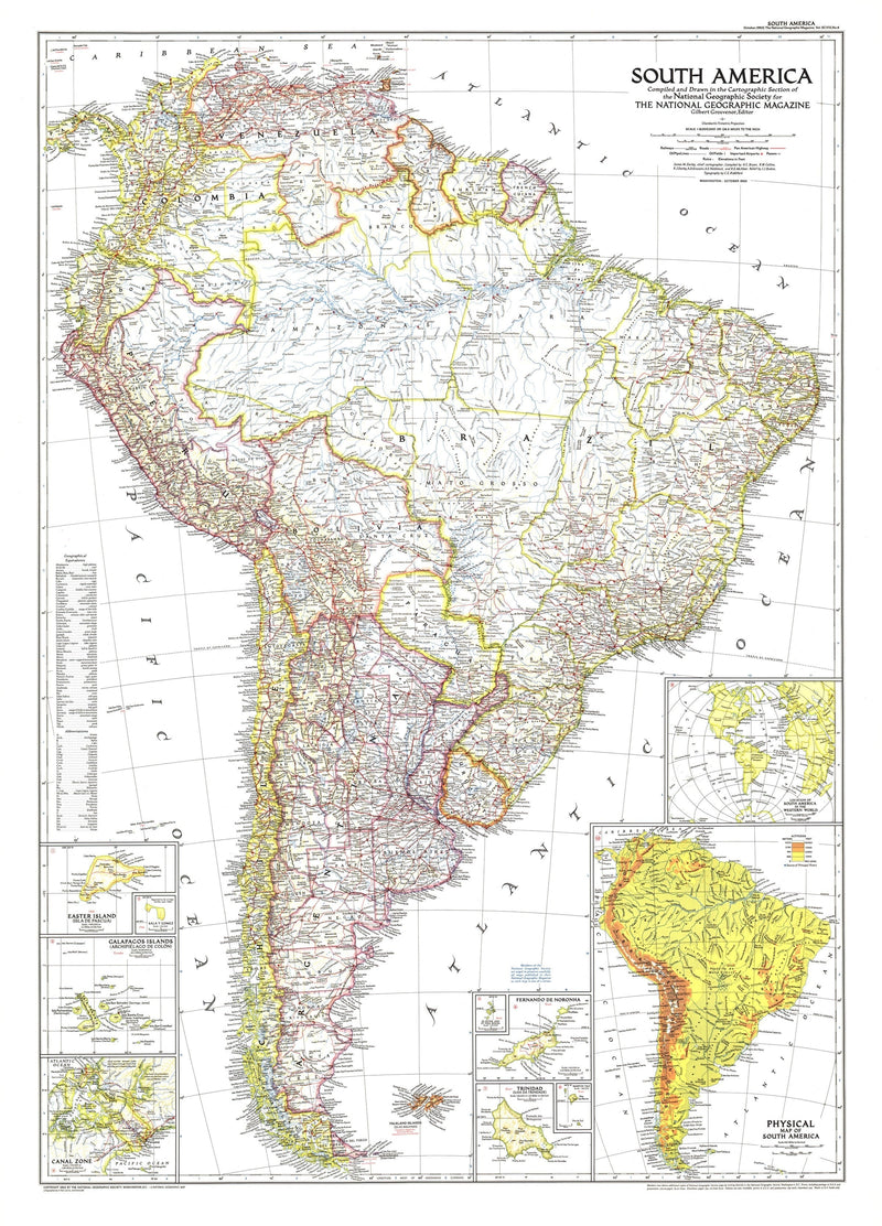 South America Map 1950 Maps.com
