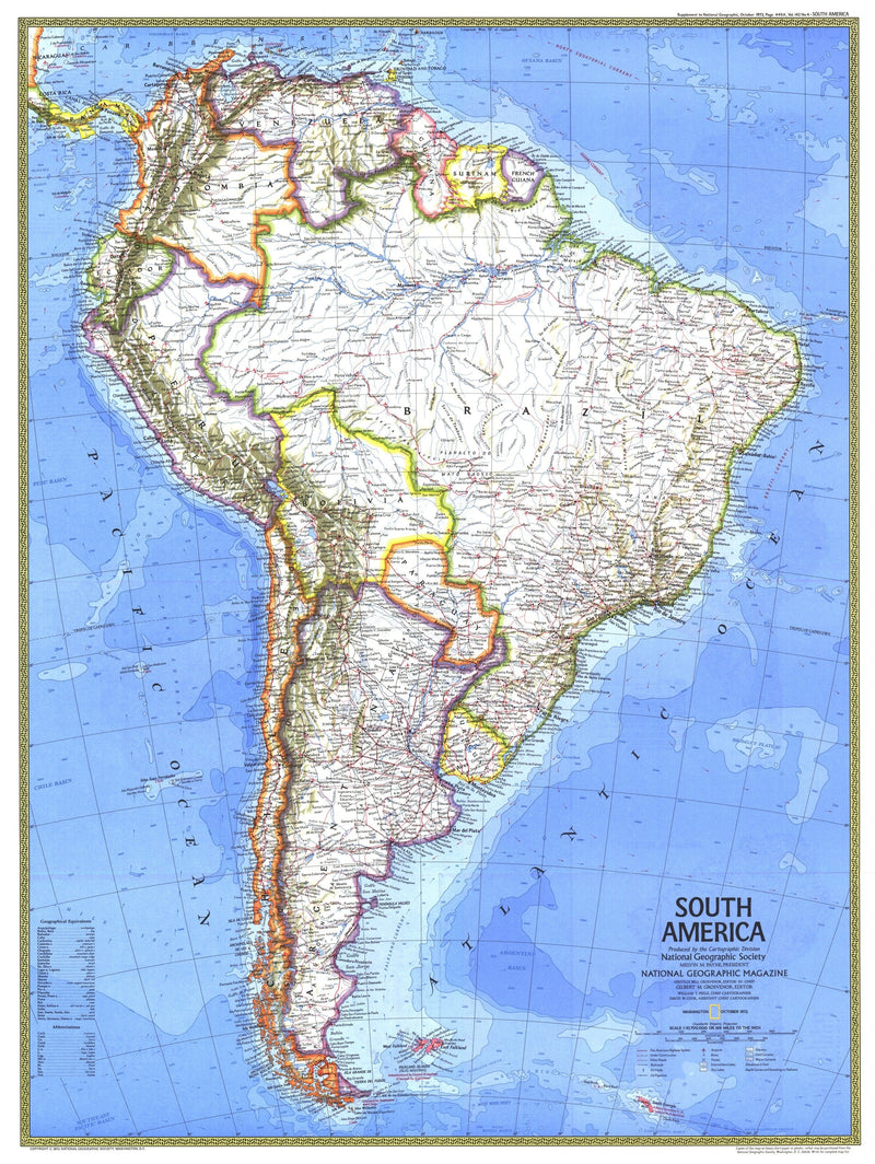 South America Map 1972 Maps.com