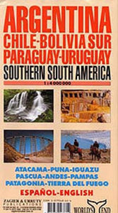 South America, Southern Region Travel Map