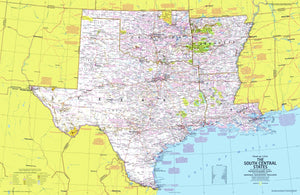 South Central States Map 1974