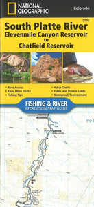 South Platte River, Elevenmile Canyon Reservoir to Chatfield Reservoir, Colorado Fishing and River Map by National Geographic Maps