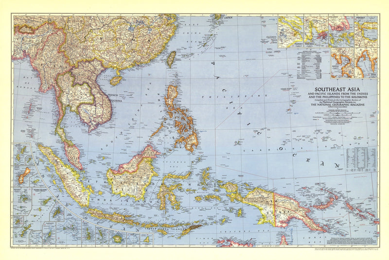 Southeast Asia and the Pacific Islands Map 1944 Maps.com