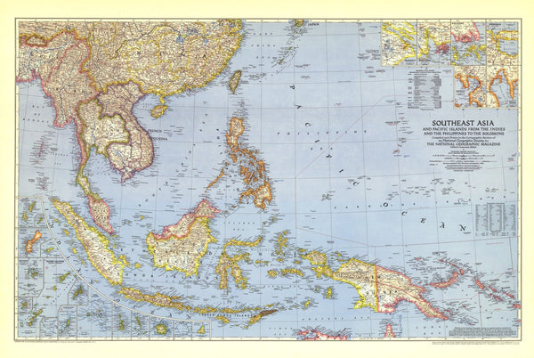 Southeast Asia and the Pacific Islands Map 1944 Maps.com