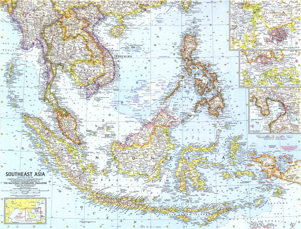 Southeast Asia Map 1961 Maps.com