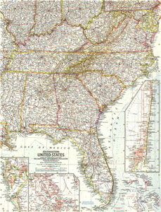 Southeastern United States Map 1958