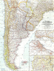 Southern South America Map 1958