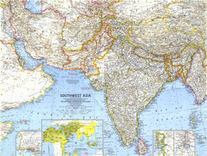 Southwest Asia Map 1963