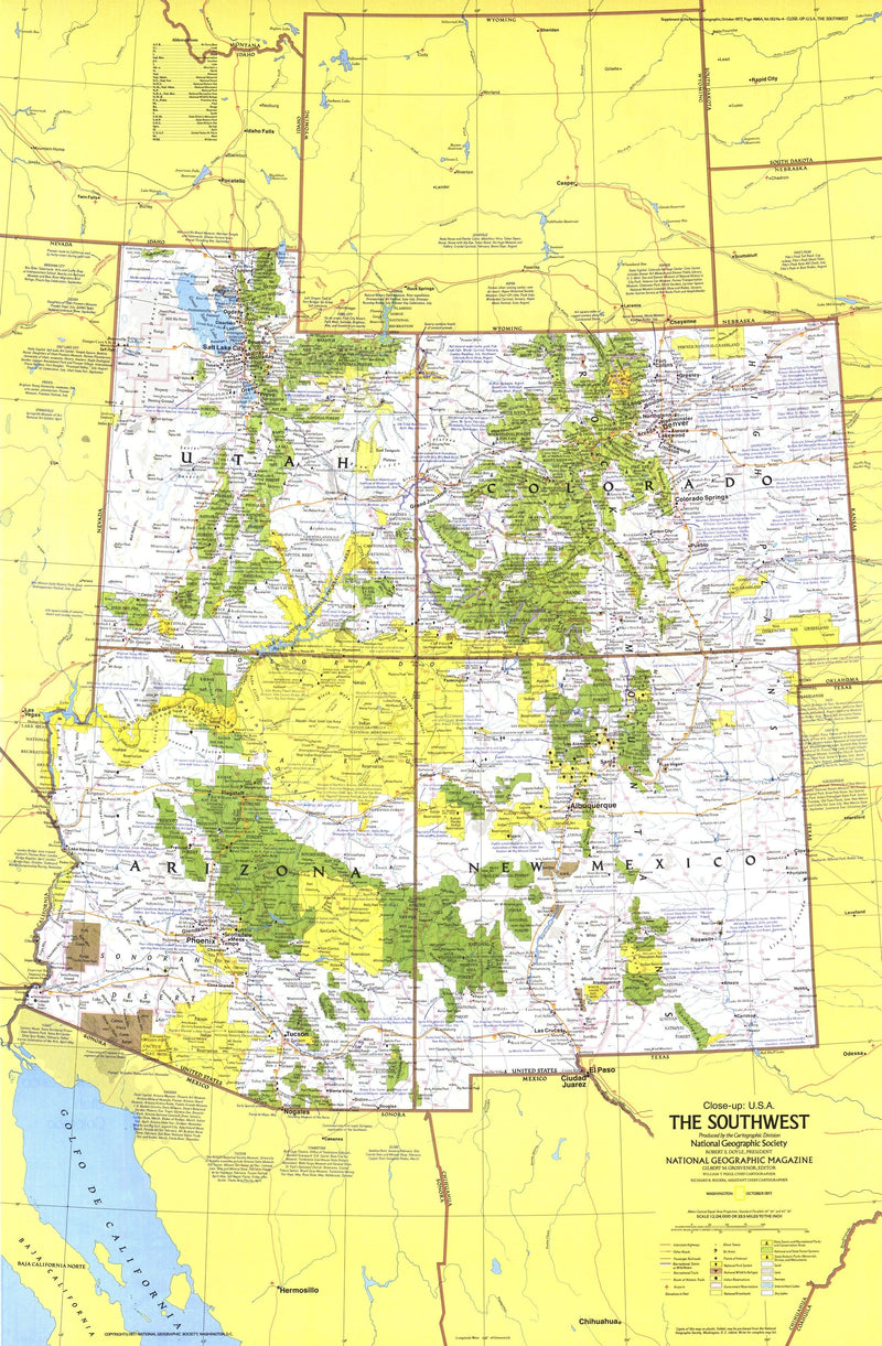Southwest Map 1977 Maps.com