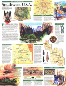 Southwest, USA Map 1992: Land of Open Sky