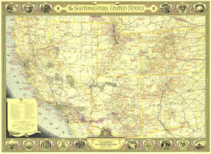 Southwestern United States Map 1940