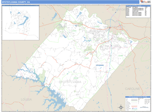 Spotsylvania County, Virginia Zip Code Wall Map