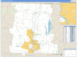 Springfield, Massachusetts Metro Area Wall Map