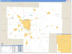 Springfield, Missouri Metro Area Wall Map