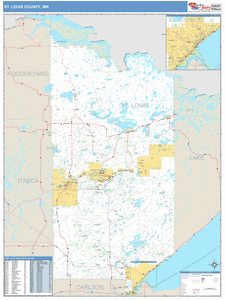 St. Louis County, Minnesota Zip Code Wall Map