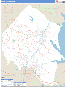 Stafford County, Virginia Zip Code Wall Map