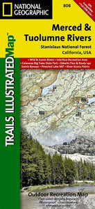 Stanislaus National Forest, Merced and Toulumne Rivers, Folded Map by National Geographic