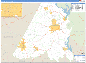 St.Clair County, Alabama Zip Code Wall Map