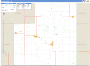Stark County, Illinois Zip Code Wall Map
