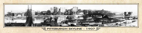 Historic Panorama of Pittsburgh, PA 1907 Surf to Summitt