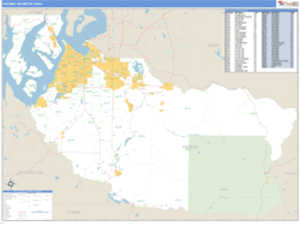 Tacoma, Washington Metro Area Wall Map
