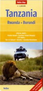 Tanzania Rwanda and Burundi Travel Map