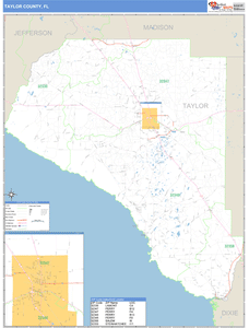 Taylor County, Florida Zip Code Wall Map