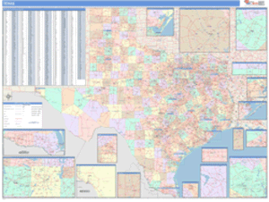 Texas Business Wall Map