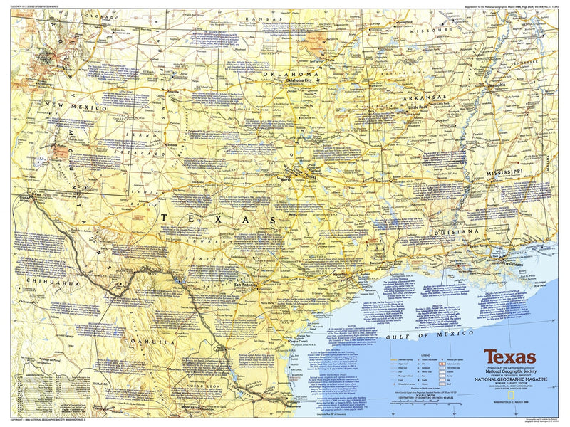 Texas Map 1986 Side 1 Maps.com