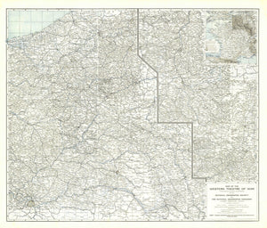 The Western Theatre Of War Map 1918