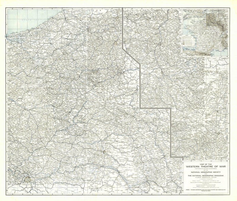 The Western Theatre Of War Map 1918 Maps.com