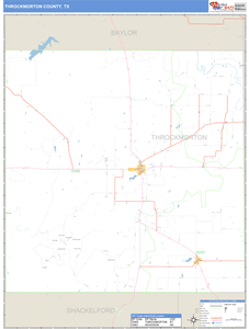 Throckmorton County, Texas Zip Code Wall Map