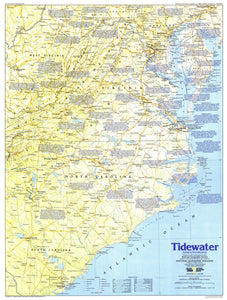 Tidewater And Environs Map 1988 Side 1