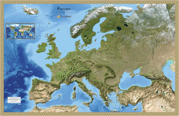 Europe Satellite Wall Map Maps.com