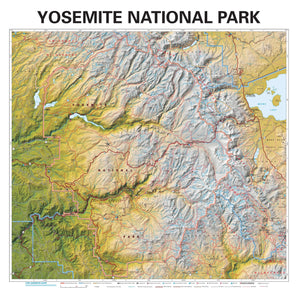 Yosemite National Park Wall Map