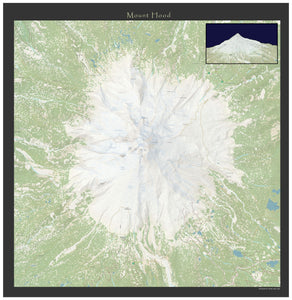 Mount Hood Wall Map