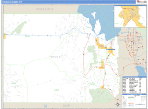 Tooele County, Utah Zip Code Wall Map