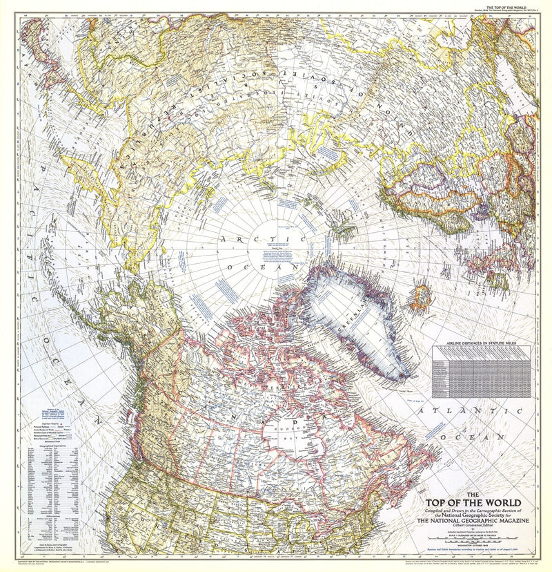 Top Of The World Map 1949 Maps.com