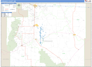 Torrance County, New Mexico Zip Code Wall Map