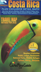 Costa Rica Travel Map by Toucan Maps