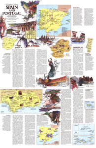 Travelers Map Of Spain And Portugal Map 1984 Side 2